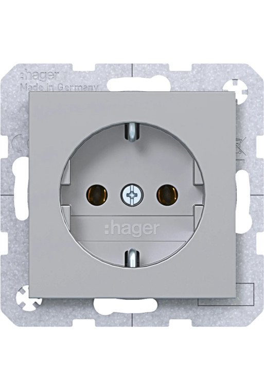HAGER Std. SCHUKO SLKL Ax/Cx titan matt lack