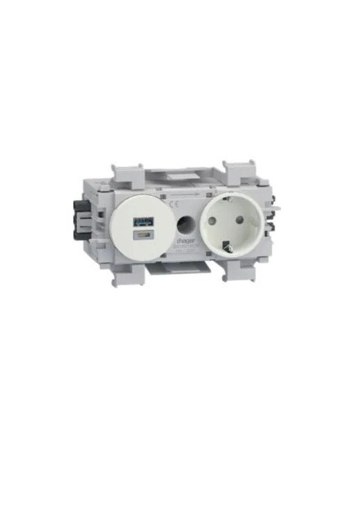 HAGER Steckdose 1f. + USB A/C Wago Front vw