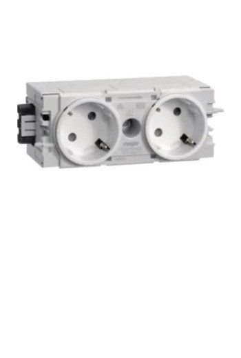 HAGER Steckdose 2-fach 45° Wago C-Profil vw