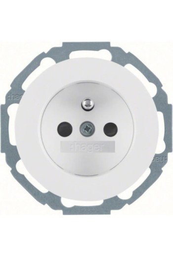 HAGER Steckdose m SK-Stift erh BS R.Classic pw