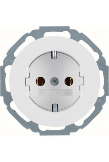 HAGER Steckdose SCHUKO Serie R.Classic pw glän