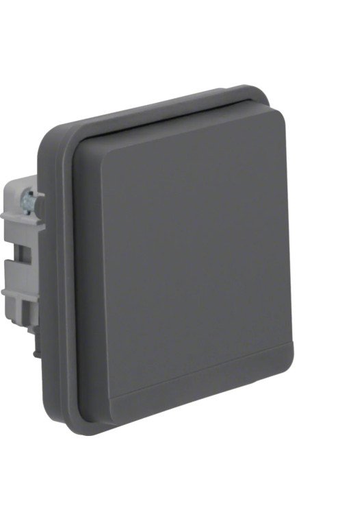 HAGER Steckdosen-Eins SCHUKO m KD BS W.1 grau