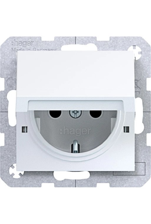 HAGER Stkd SCHUKO KLD EHBS A.x/C.x lweiß gl