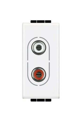 BTICINO Anschlussdose RCA 2-Fach WEISS