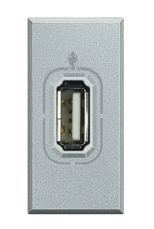 BTICINO Anschlussdose USB aluminium