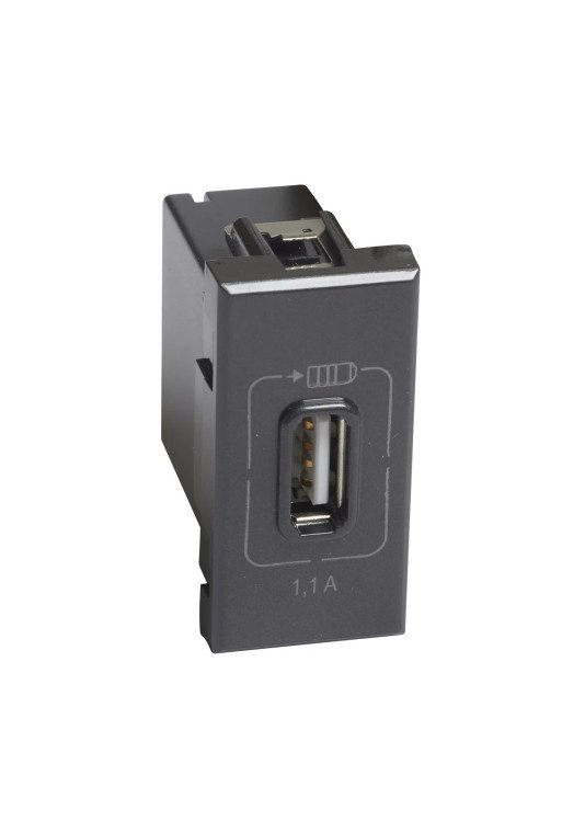 BTICINO AX USB-Lademodul 1Mod Anthrazit