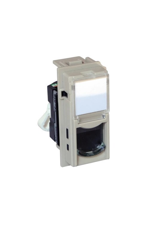BTICINO LivingNow 1-modulige Datendose Kategorie 6A ungeschirmt in der Farbe Sand