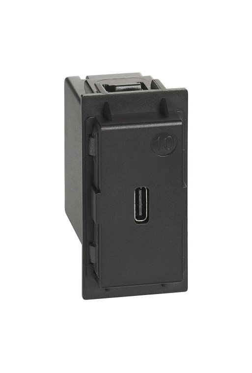 BTICINO LivingNow Lademodul mit einer Anschlussb uchse USB-C in 1-moduliger Ausführung