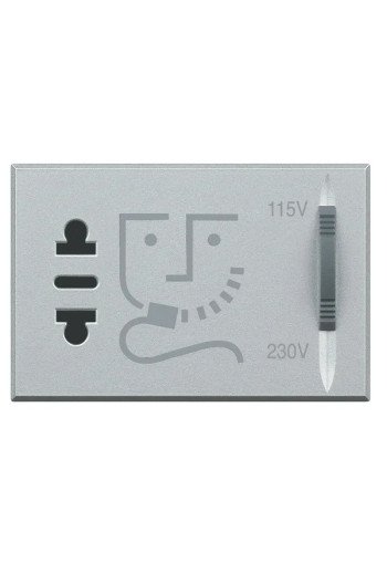 BTICINO Rasiersteckdose aluminium