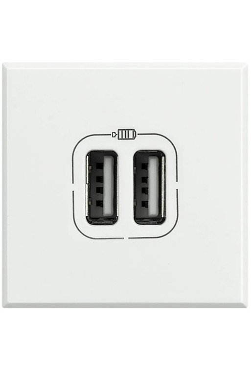 BTICINO USB-Lademodul 2-Fach White