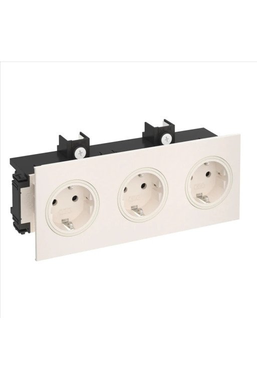 OBO Steckdose SIGNA IN 3-fach RAL9001 206x82 x71 cremeweiß RAL 9001