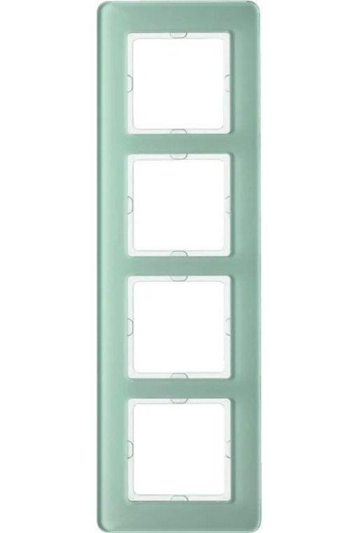 BERKER Q.7 Rahmen 4fach Glas polarweiß