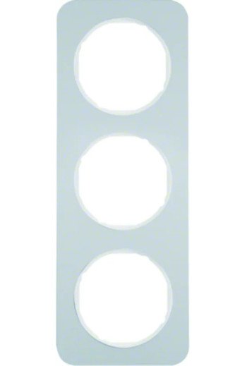 BERKER R.1 Rahmen 3fach Aluminium für Zentralstücke polarweiß glänzend
