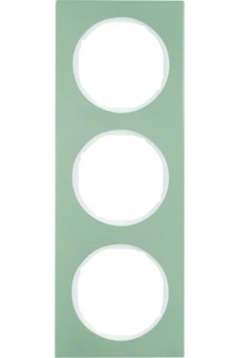 BERKER R.3 Rahmen 3fach Edelstahl & polarweiß