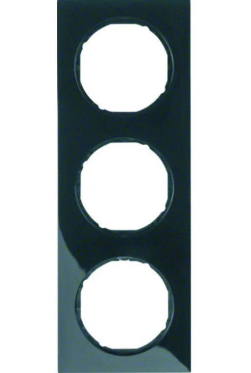 BERKER R.3 Rahmen 3fach schwarz glänzend