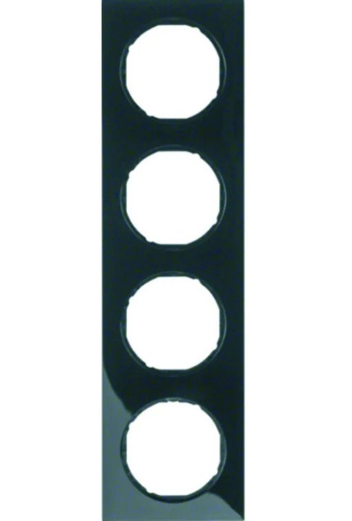 BERKER R.3 Rahmen 4fach schwarz glänzend