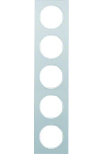 BERKER R.3 Rahmen 5fach Aluminium & polarweiß