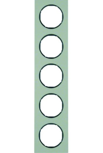 BERKER R.3 Rahmen 5fach Edelstahl & schwarz