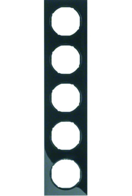 BERKER R.3 Rahmen 5fach schwarz glänzend