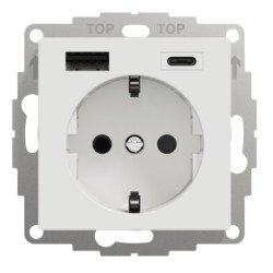 Steckdoseneinsatz mit USB Typ A+C