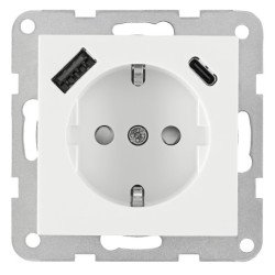 Steckdoseneinsatz mit USB Typ A+C