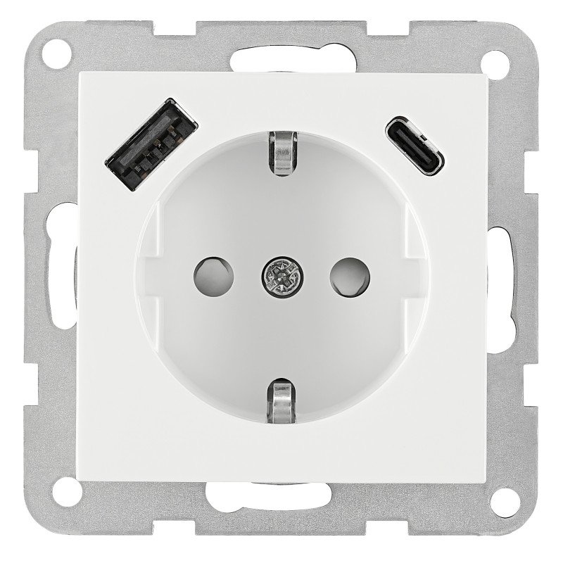 Steckdoseneinsatz mit USB Typ A+C