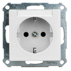 Steckdose mit Schriftfeld