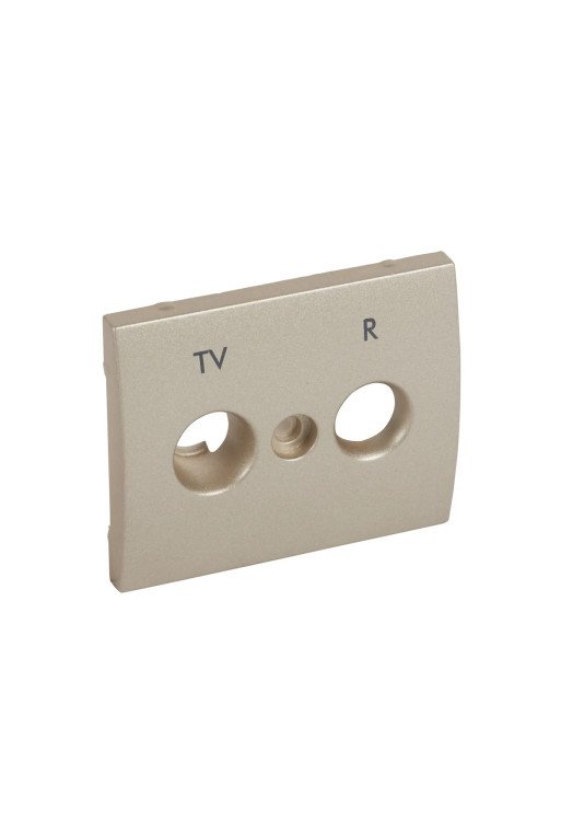 LEGRAND Abdeckung Antennen-Steckdose 2-Loch Hirs chmann Galea titanium