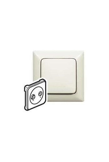 LEGRAND Abdeckung Antennen-Steckdose 2-Loch TV-R System Legrand Creo mandelweiß