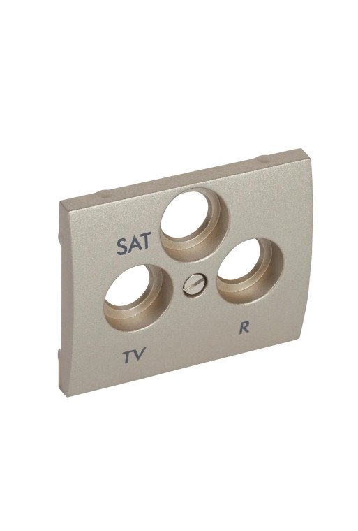 LEGRAND Abdeckung Antennen-Steckdose 3-Loch Gale a titanium
