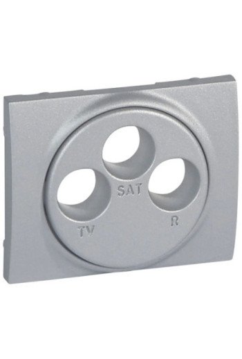 LEGRAND Abdeckung Antennen-Steckdose 3-Loch TV-R -SAT System Legrand Galea soft aluminium