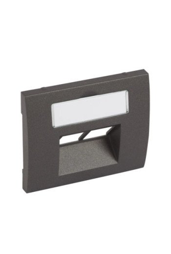 LEGRAND Abdeckung RJ45 C5 C6 mit Beschriftungstr äger Galea dark bronze