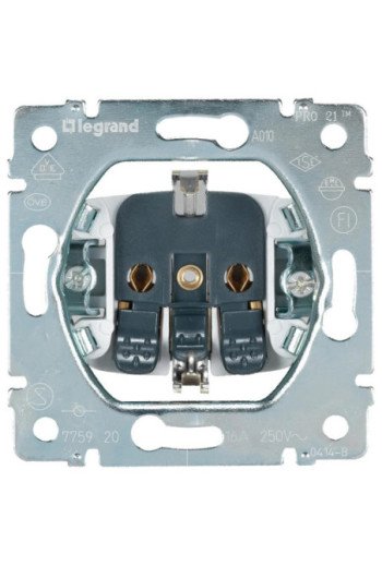 LEGRAND Einsatz Steckdose (SL) 2-polig+T 16 A oh ne Abdeckung