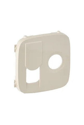 LEGRAND Valena Allure Abdeckung für TV+RJ45 Eins atz (KAT6 UTP). Farbe: Mandelweiß