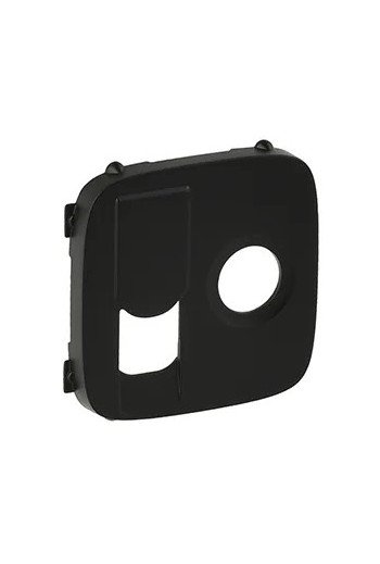 LEGRAND Valena Allure Abdeckung für TV+RJ45 Eins atz (KAT6 UTP). Farbe: Schwarz