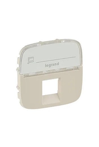 LEGRAND Valena Allure Abdeckung RJ11/RJ45 mit Be schriftungsfeld 1-fach Farbe: Mandelweiß