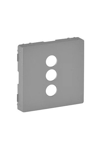 LEGRAND Valena Life Abdeckung für RCA 3-fach Ei nsatz Farbe: Aluminium