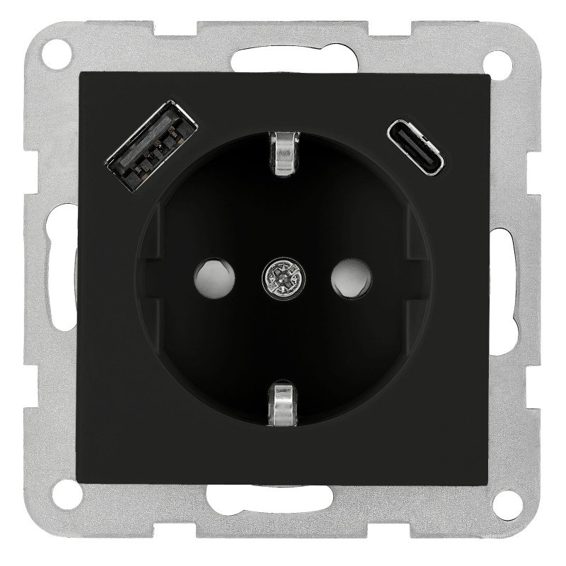 Steckdoseneinsatz mit USB Typ A+C