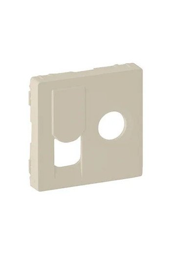LEGRAND Valena Life Abdeckung für TV+RJ45 Einsat z (KAT6 UTP). Farbe: Mandelweiß
