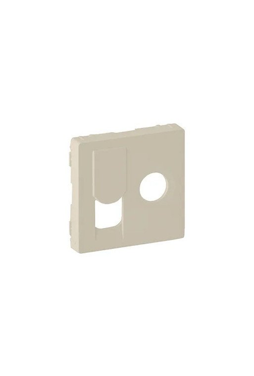 LEGRAND Valena Life Abdeckung für TV+RJ45 Einsat z (KAT6 UTP). Farbe: Mandelweiß