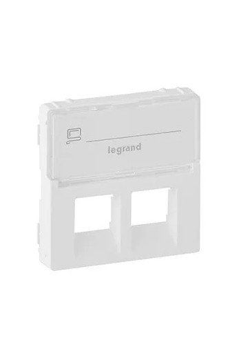 LEGRAND Valena Life Abdeckung RJ11/RJ45 mit Besc hriftungsfeld 2-fach Farbe: Ultraweiß