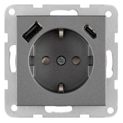 Steckdoseneinsatz mit USB Typ A+C