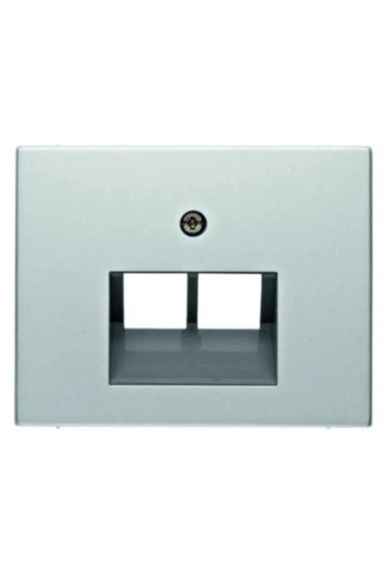 BERKER K.5 Zentralstück für Datendose 2fach Aluminium