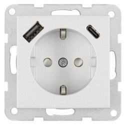 Steckdoseneinsatz mit USB Typ A+C