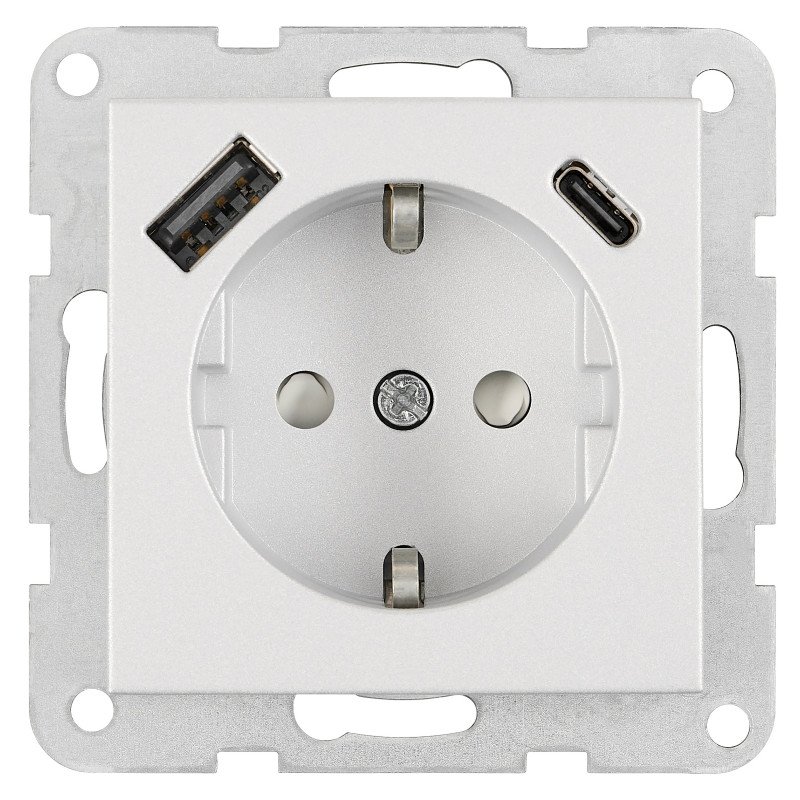 Steckdoseneinsatz mit USB Typ A+C