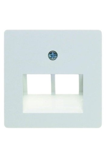 BERKER Zentralplatte für RJ45 2fach polarweiß