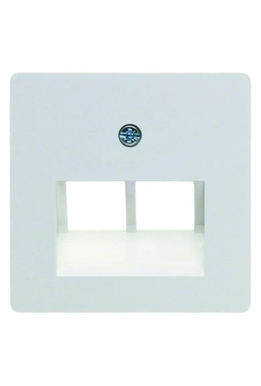 BERKER Zentralplatte für RJ45 2fach polarweiß