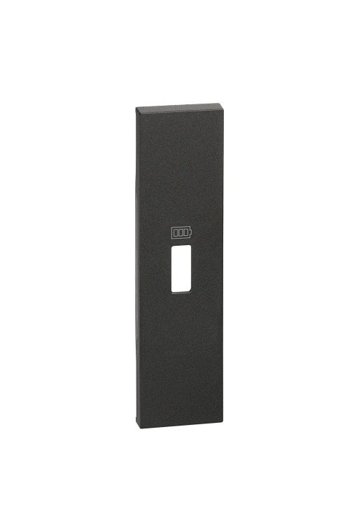 BTICINO LivingNow 1-modulige Abdeckung für USB-L ademodul in der Farbausführung Black