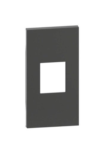 BTICINO LivingNow Abdeckung 2-modulig für Glasfa ser-Steckdose in der Farbe Black