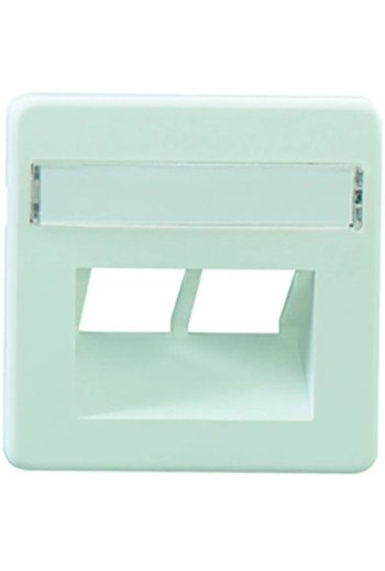 RUTENBECK Zentralstück für Datendose 2fach 50x50mm weiss